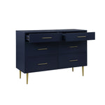 Valerie Glam 6 Drawer Dresser - Navy
