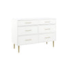 Valerie Glam 6 Drawer Dresser - White