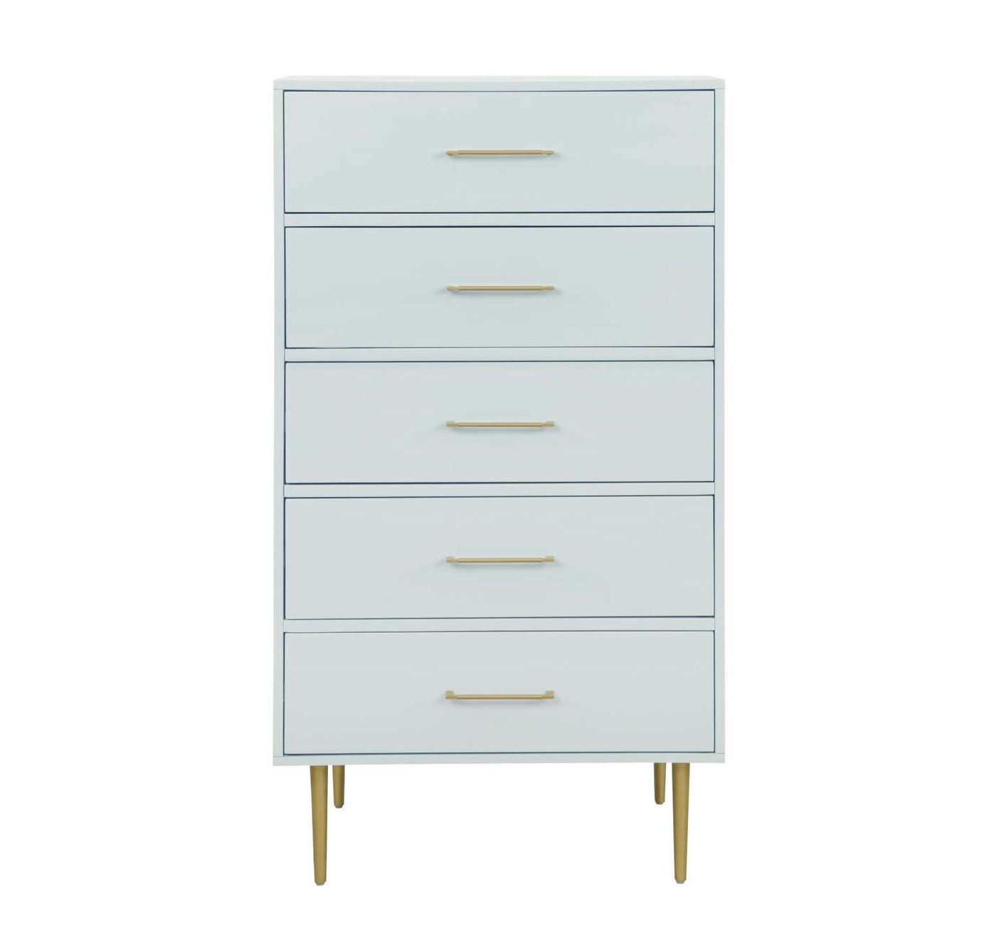 Valerie Glam 5 Drawer Chest - Light Grey