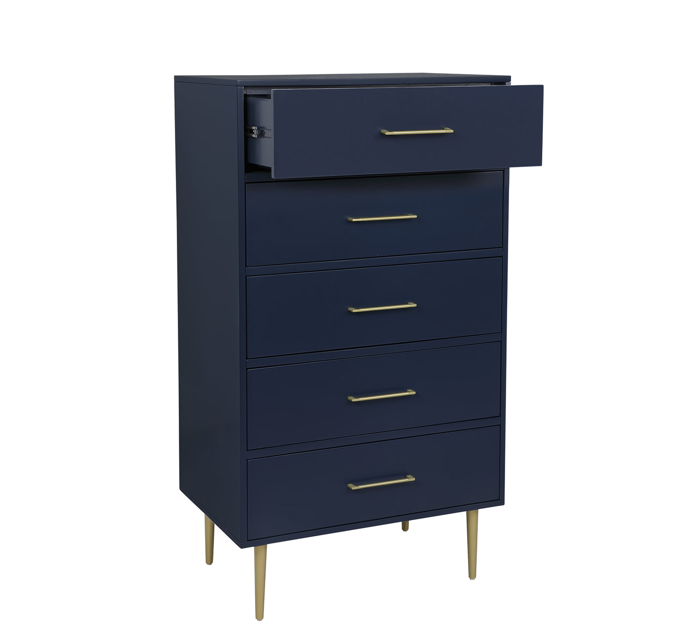 Valerie Glam 5 Drawer Chest - Navy