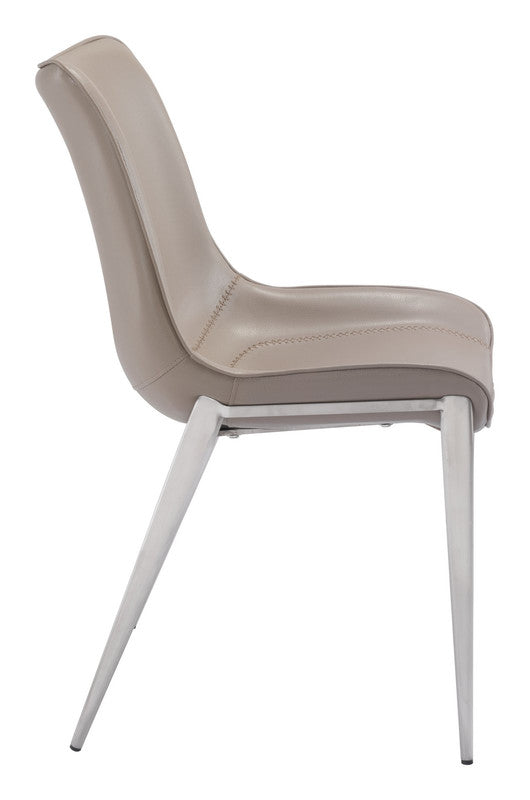 Teglberg Dining Chair - Greyish Brown/Silver - Set of 2