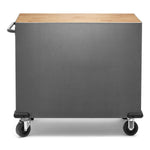 Gladiator Silver Tread Premier 41 inch 9-drawer Mobile Tool Workbench with Solid Wood Top - GAMT41HWJG