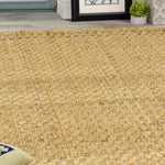 Jute 5'3" X 7'7" Basketweave Rug - Beige  Area Rug