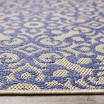 Camby 7'10" X 10'6" Indoor/Outdoor Elaborate Rug - Blue Beige  Area Rug