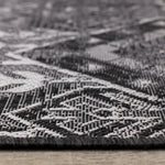 Jango 7'10" X 10'6" Indoor/Outdoor Geometric Rug - Grey Black  Area Rug