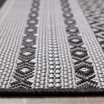 Jango Indoor/Outdoor Tribal Area Rug - 5' X 7' - Grey/Black