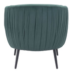 Zurri Modern Pleated Accent Chair - Bottle Green