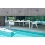 Nardi Rio 83"-110" Outdoor Extension Dining Table - White