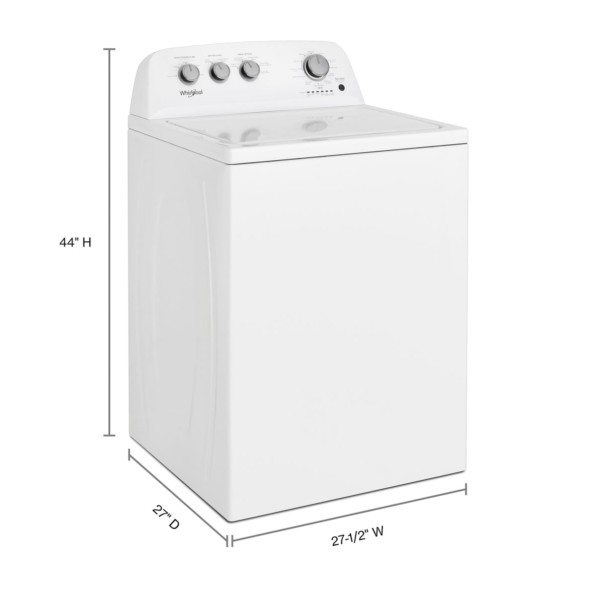 Whirlpool White TopLoad Washer (4.4 Cu. Ft. IEC) WTW4855HW Leon's