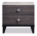 Amber Night Table - Grey, Black