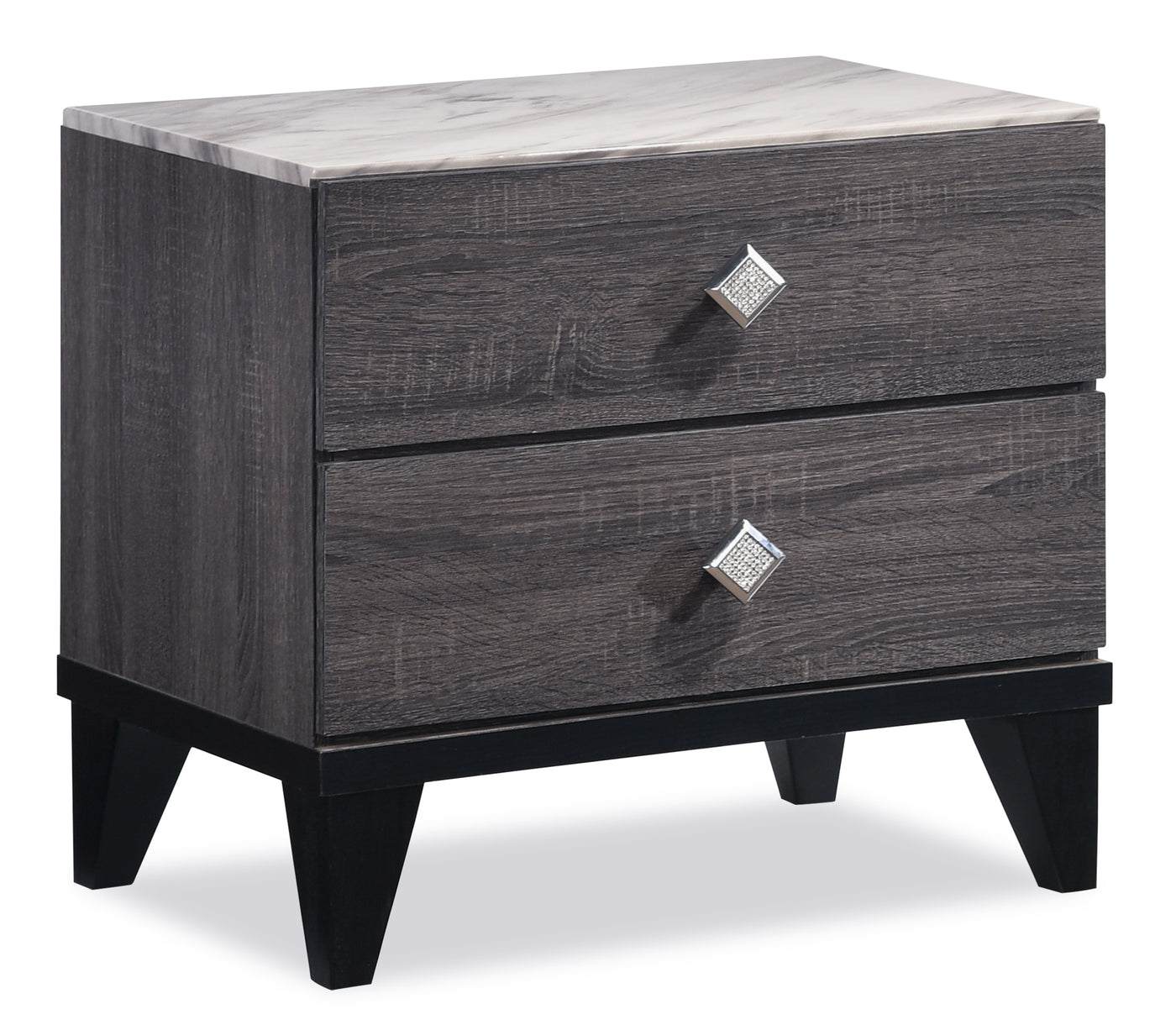 Amber Night Table - Grey, Black