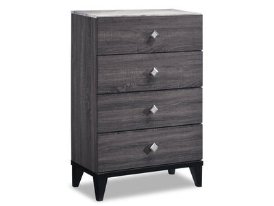 Amber 4 Drawer Chest - Grey, Black