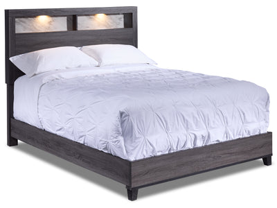 Amber 3-Piece Queen Bed - Grey, Black