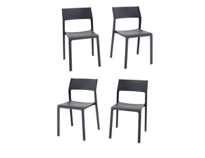 Nardi Trill I Outdoor Dining Side Chair - Set of 4 - Anthracite