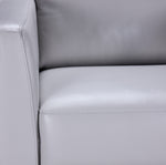 Aston Leather Loveseat - Light Grey