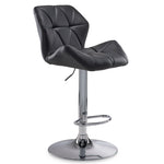 Ava Bar Height Stool - Black, Chrome