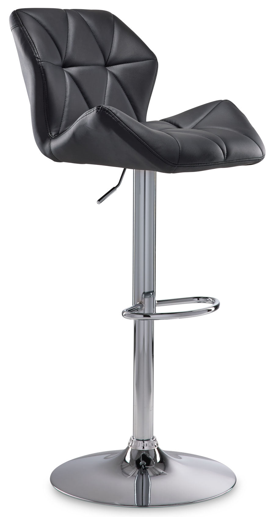 Ava Bar Height Stool - Black, Chrome