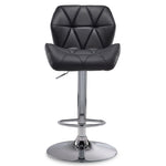 Ava Bar Height Stool - Black, Chrome