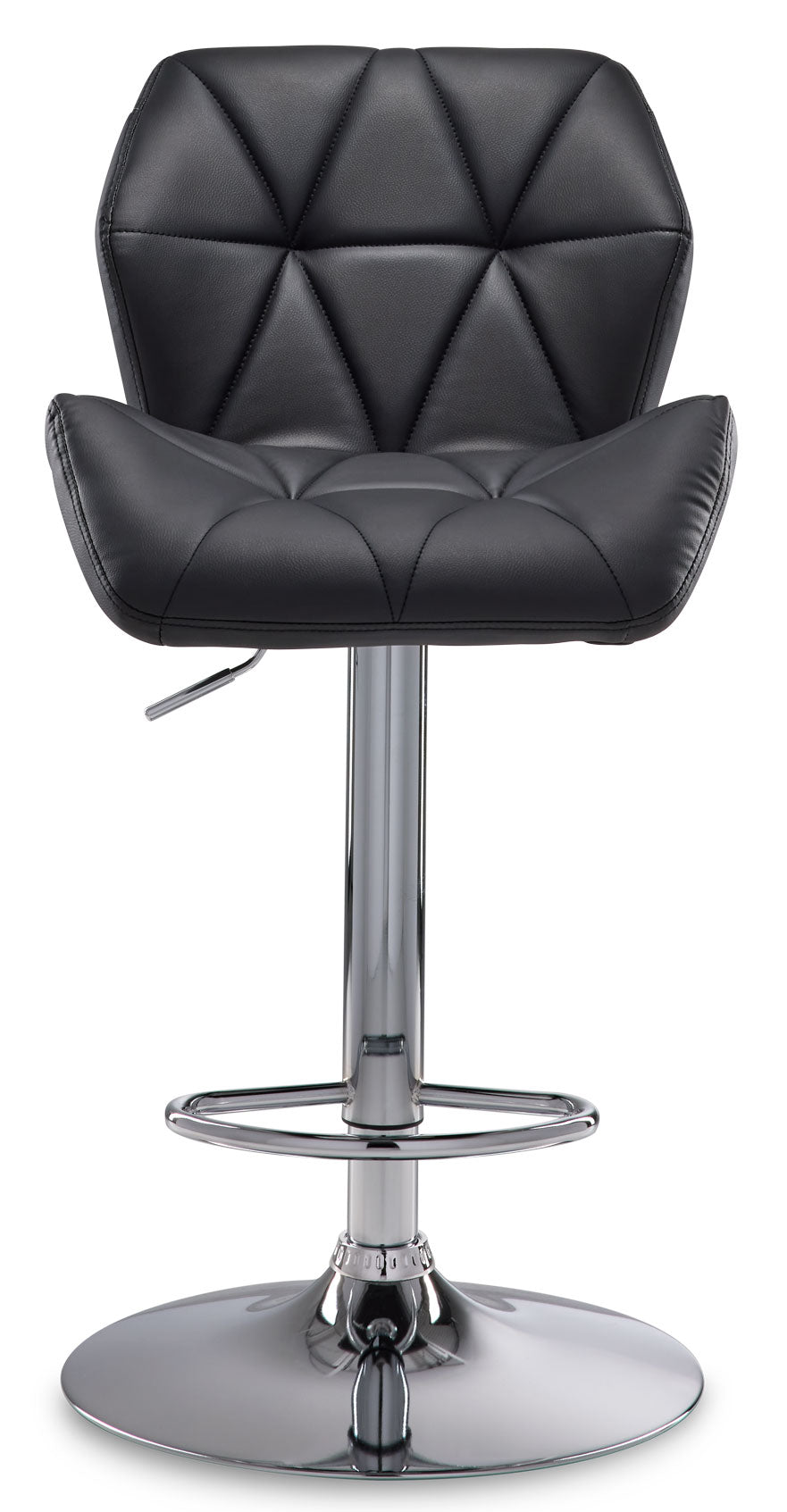 Ava Bar Height Stool - Black, Chrome