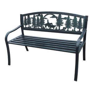 Aipuni 50" Steel Outdoor Bench