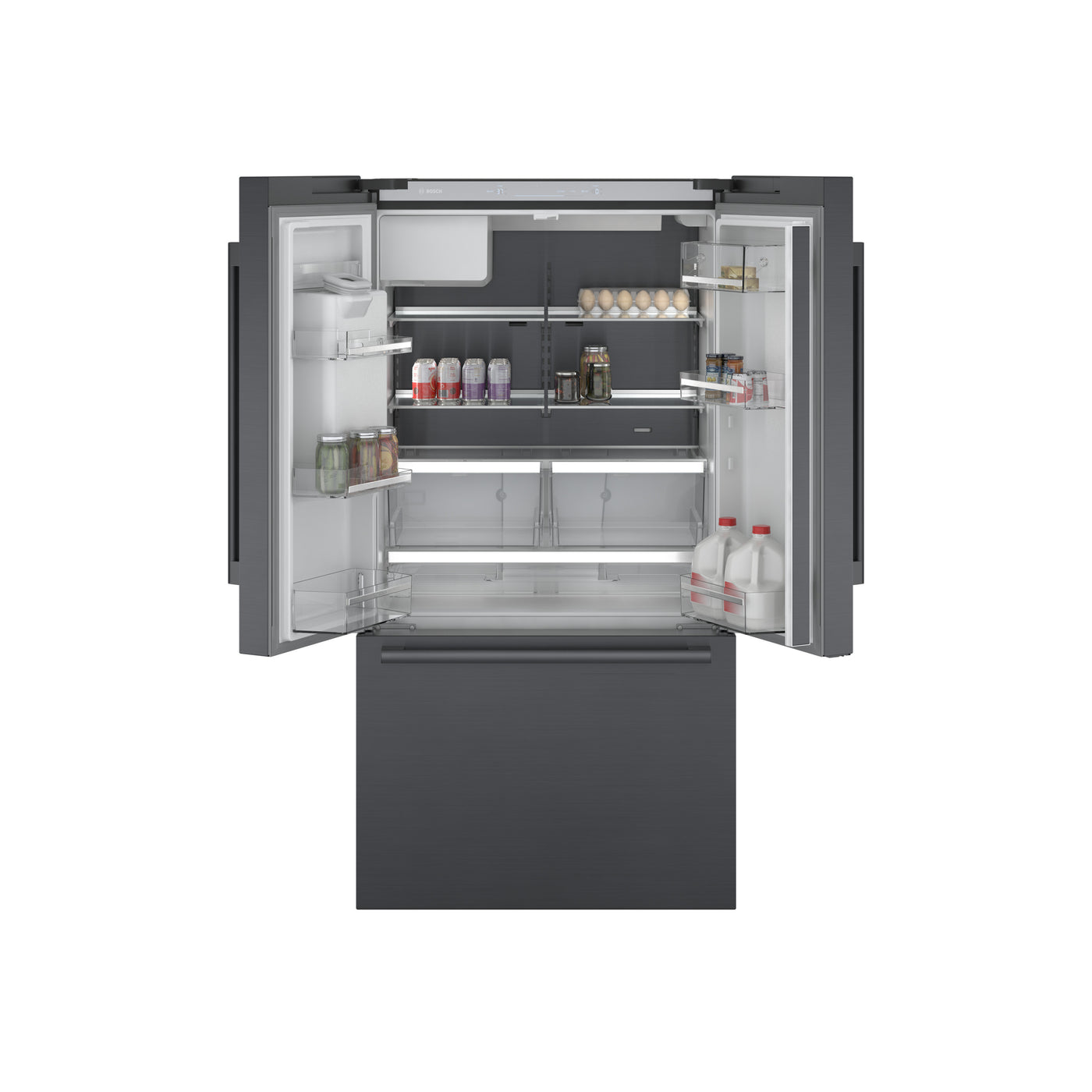 Bosch Black Stainless Steel Counter Depth French Door Refrigerator (21.6 Cu.Ft) - B36CD50SNB