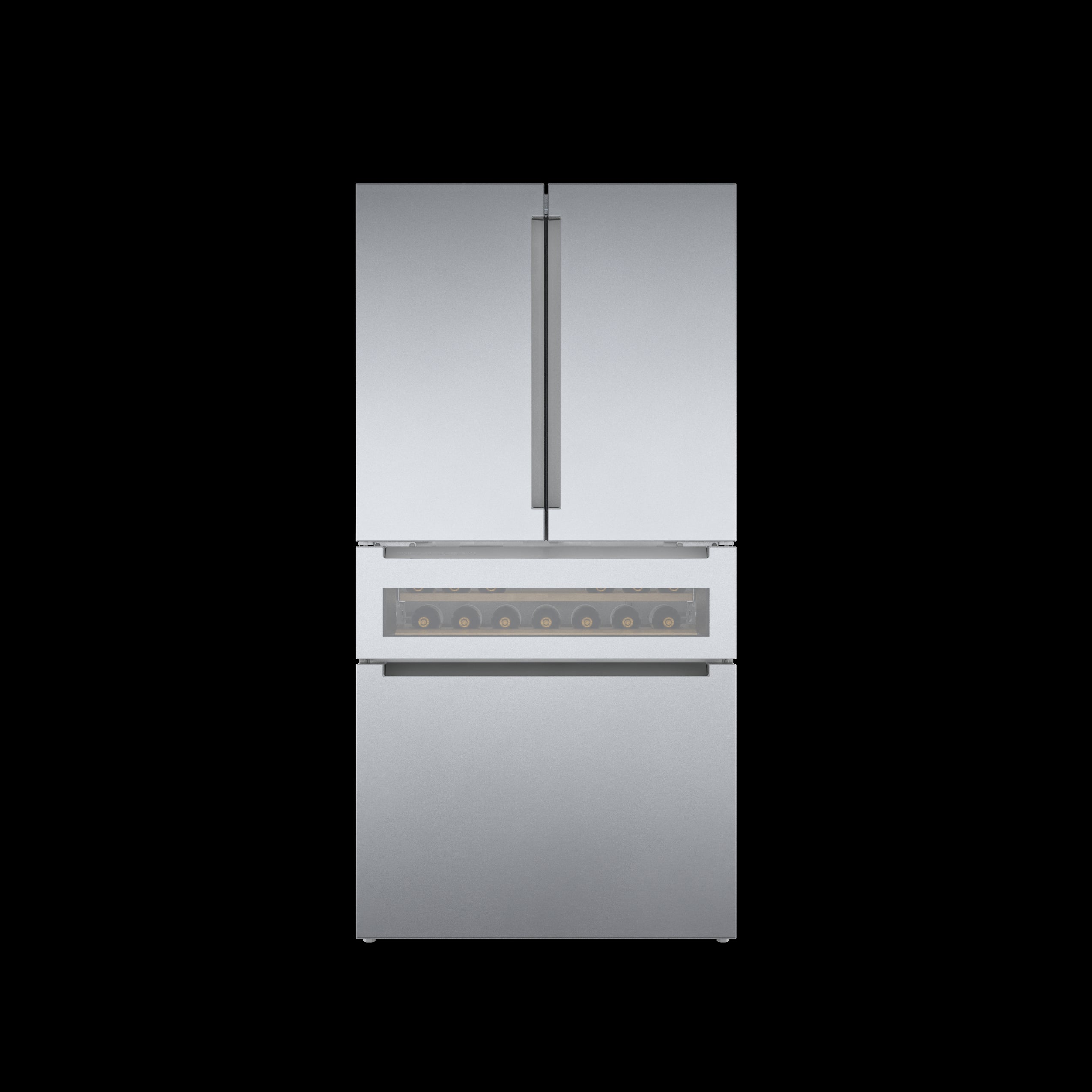 Bosch 36" 21.2 Cu. Ft. Stainless Steel Counter-Depth French Door Refrigerator with Wine Drawer - B36CL81ENG