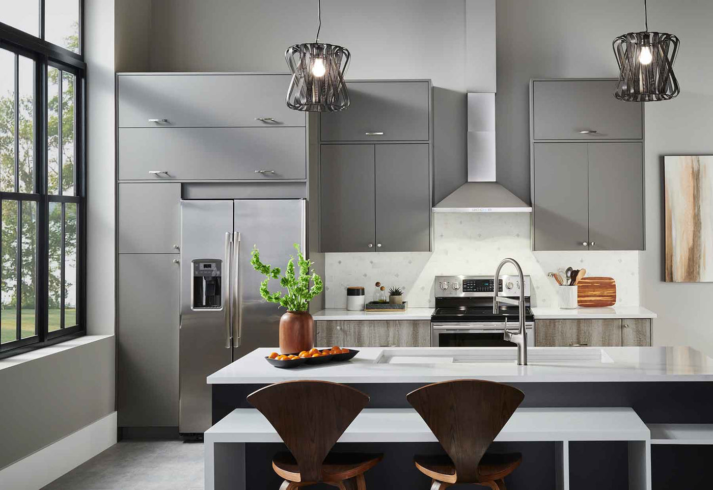 Broan Stainless Steel 24" 450 CFM Designer Pyramidal Chimney Hood - BWP1244SS