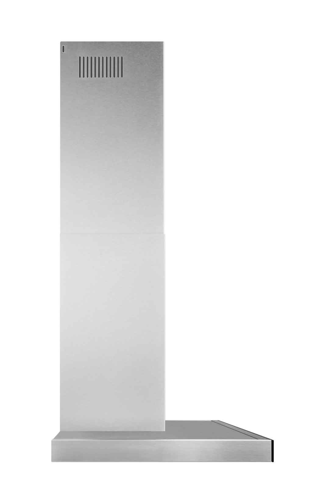 Broan Stainless Steel WITH Black Glass Panel 30" 450 CFM Designer Chimney Range Hood - BWT1304SSB