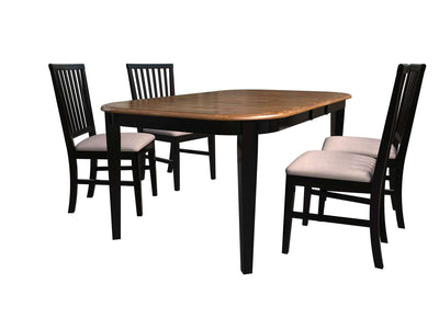 Barrie 5-Piece Extendable Dining Set - Brown, Black