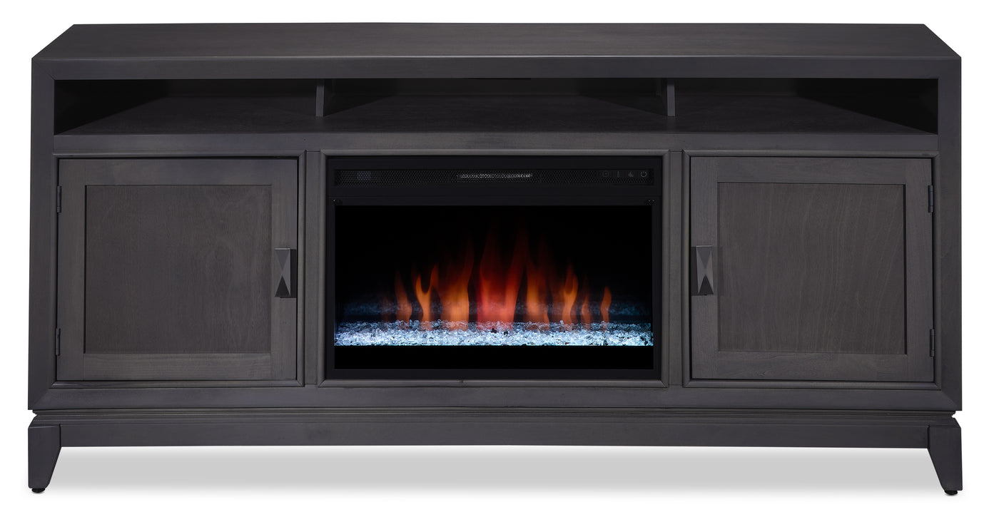 Bayshore Fireplace TV Stand - Grey | Leon's