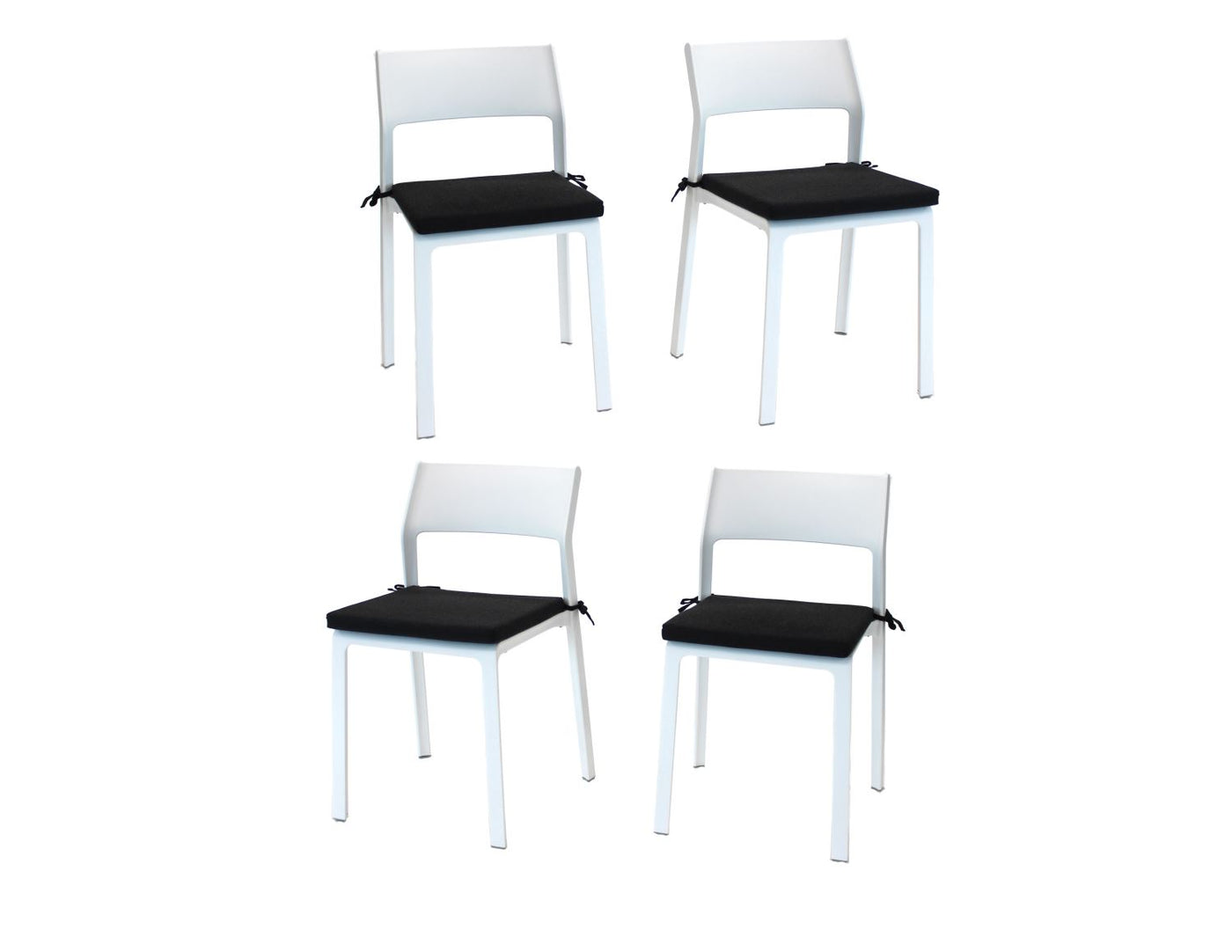 Nardi Trill II Outdoor Dining Side Chair - Set of 4 - Bianco