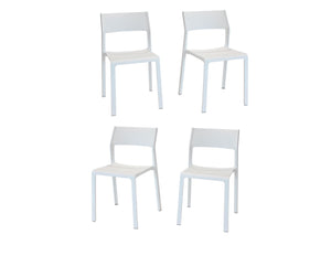 Nardi Trill I Outdoor Dining Side Chair - Set of 4 - Bianco