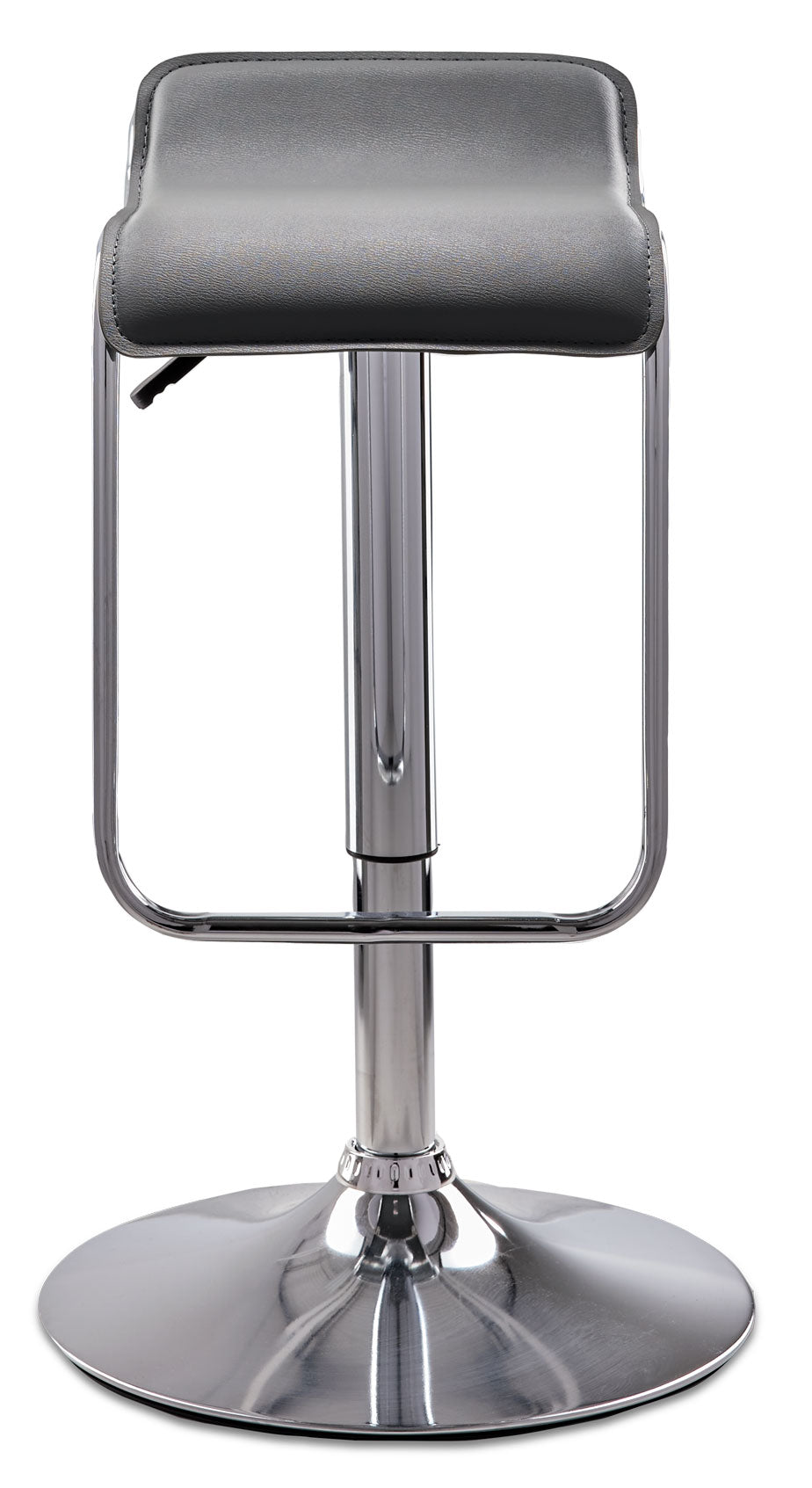 Blair Bar Height Stool - Grey, Chrome