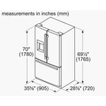 Bosch 36" Stainless Steel French Door Refrigerator (26.0 cu. ft.) - B36FD50SNS