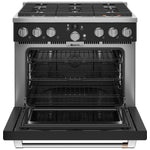 Café Matte Black 36" Commercial-Style 6-Burner Dual-Fuel Smart Range with Air Fry (5.75 Cu.Ft) - C2Y366P3TD1