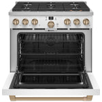 Café Matte White 36" Commercial-Style 6-Burner Dual-Fuel Smart Range with Air Fry (5.75 Cu.Ft) - C2Y366P4TW2