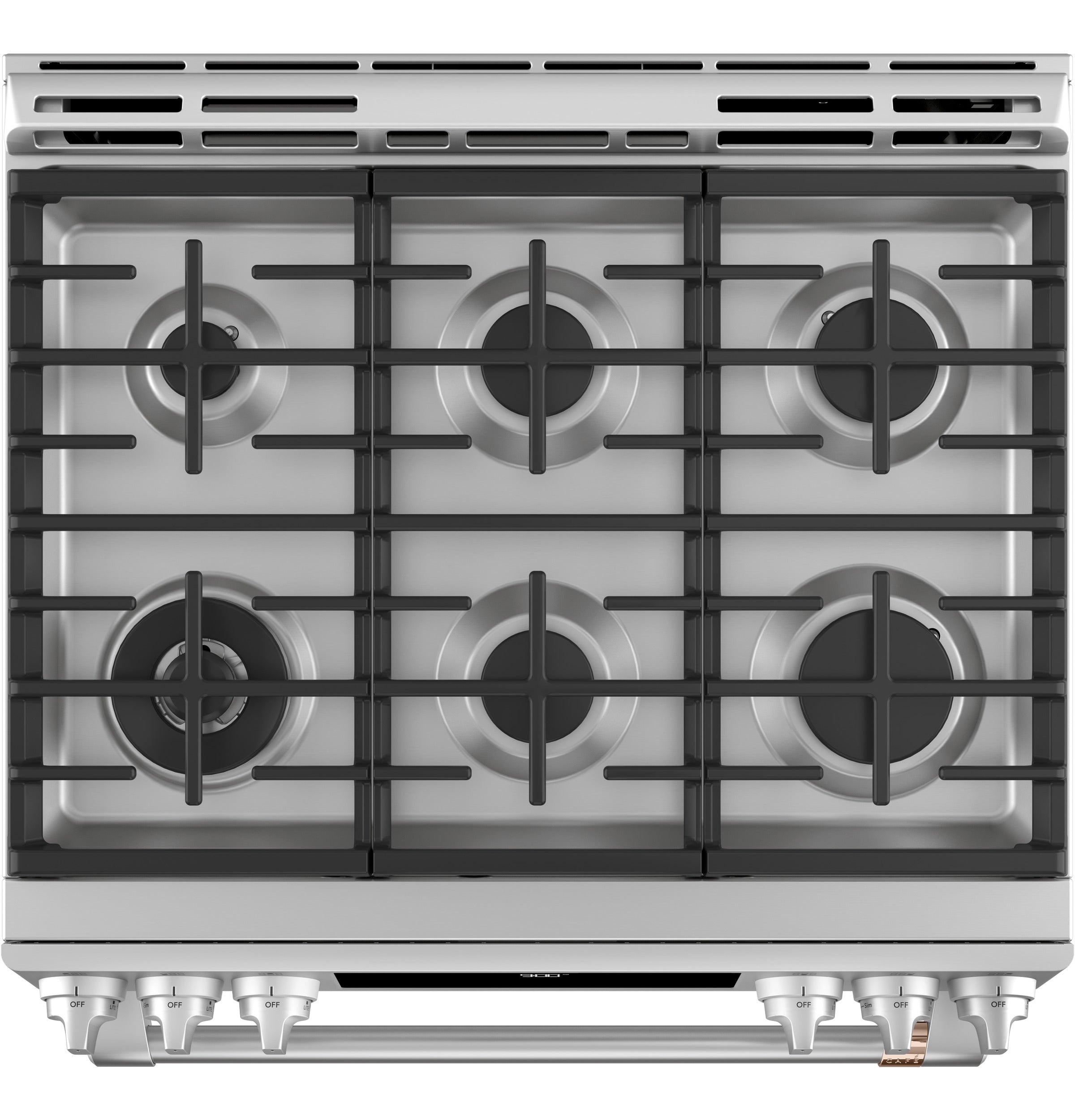 Café™ Stainless Steel 30" Slide-In Front Control Dual-Fuel Convection Range with Air Fry and Warming Drawer (5.7 Cu.Ft) - CC2S900P2MS1