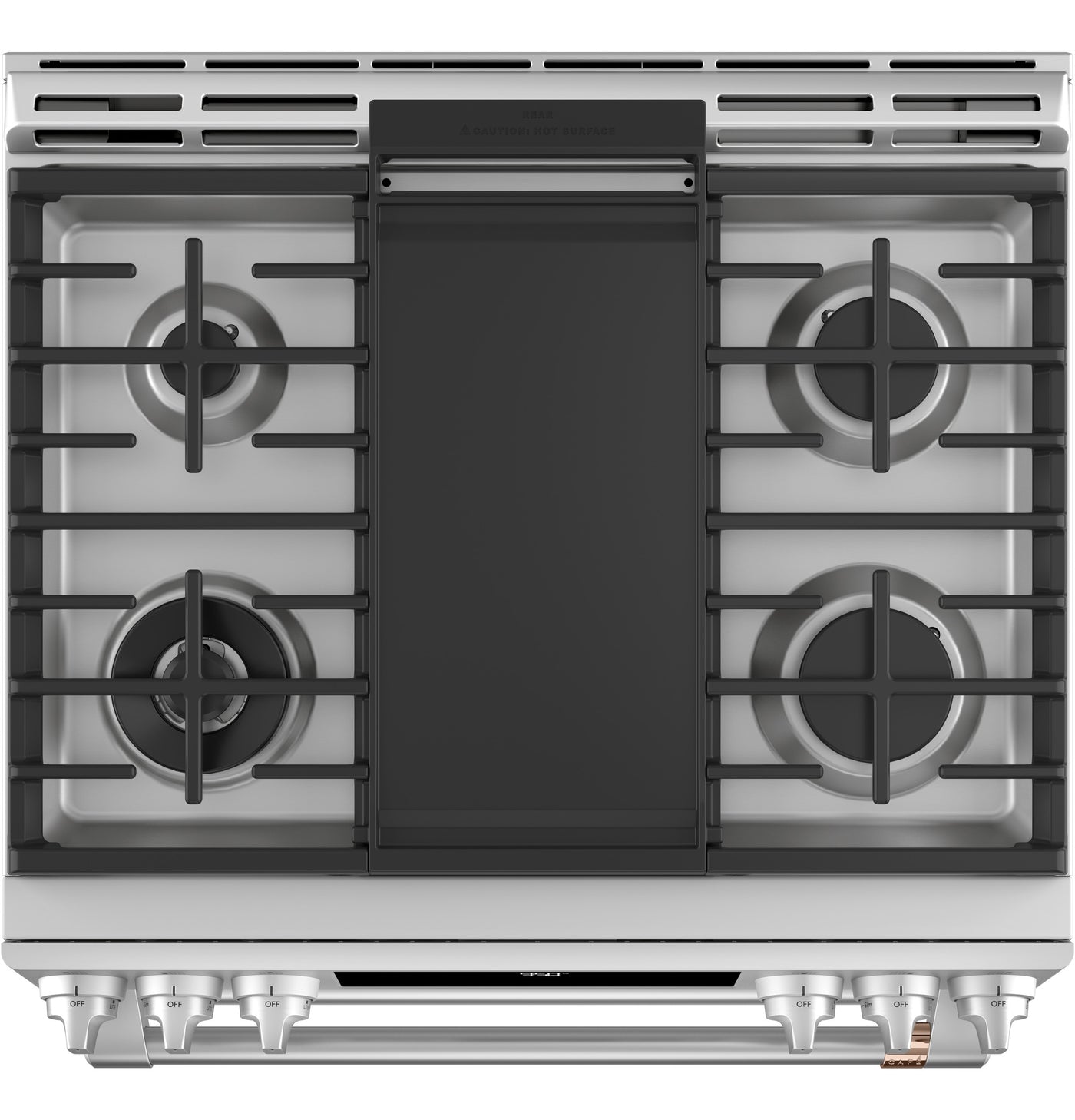 Café™ Stainless Steel 30" Slide-In Front Control Dual-Fuel Double Oven with Convection Range and Air Fry (6.7 Cu.Ft) - CC2S950P2MS1