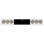 Café™ Matte White 30'' Slide-In Front Control Radiant and Convection Range with Air Fry and Warming Drawer (5.7 Cu.Ft)- CCES700P4MW2