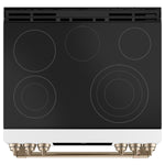 Café™ Matte White 30'' Slide-In Front Control Radiant and Convection Range with Air Fry and Warming Drawer (5.7 Cu.Ft)- CCES700P4MW2