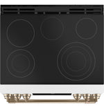 Café™ Matte White 30'' Slide-In Front Control Radiant and Convection Range with Air Fry and Warming Drawer (5.7 Cu.Ft)- CCES700P4MW2