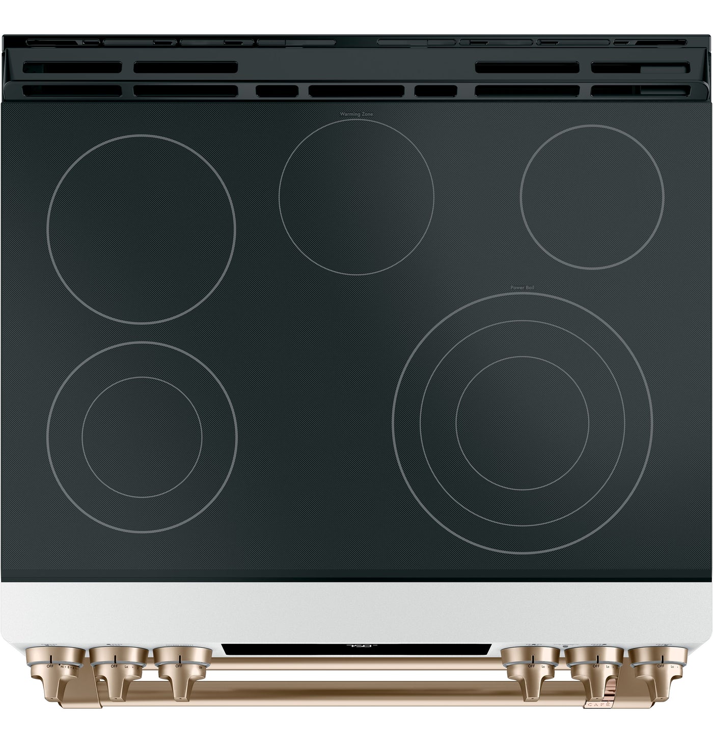 Café™ Matte White 30" Slide-In Front Control Radiant and Convection Double Oven Range with Air Fry (6.7 Cu.Ft) - CCES750P4MW2