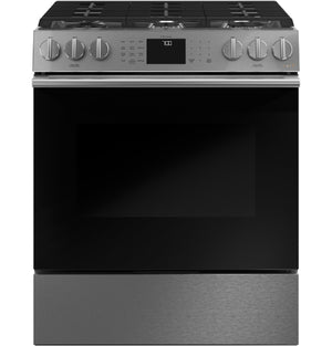 Café™ Modern Glass 30" Slide-In Front-Control with Convection Gas Range with Air Fry (5.6 Cu.Ft - CCGS700M2NS5