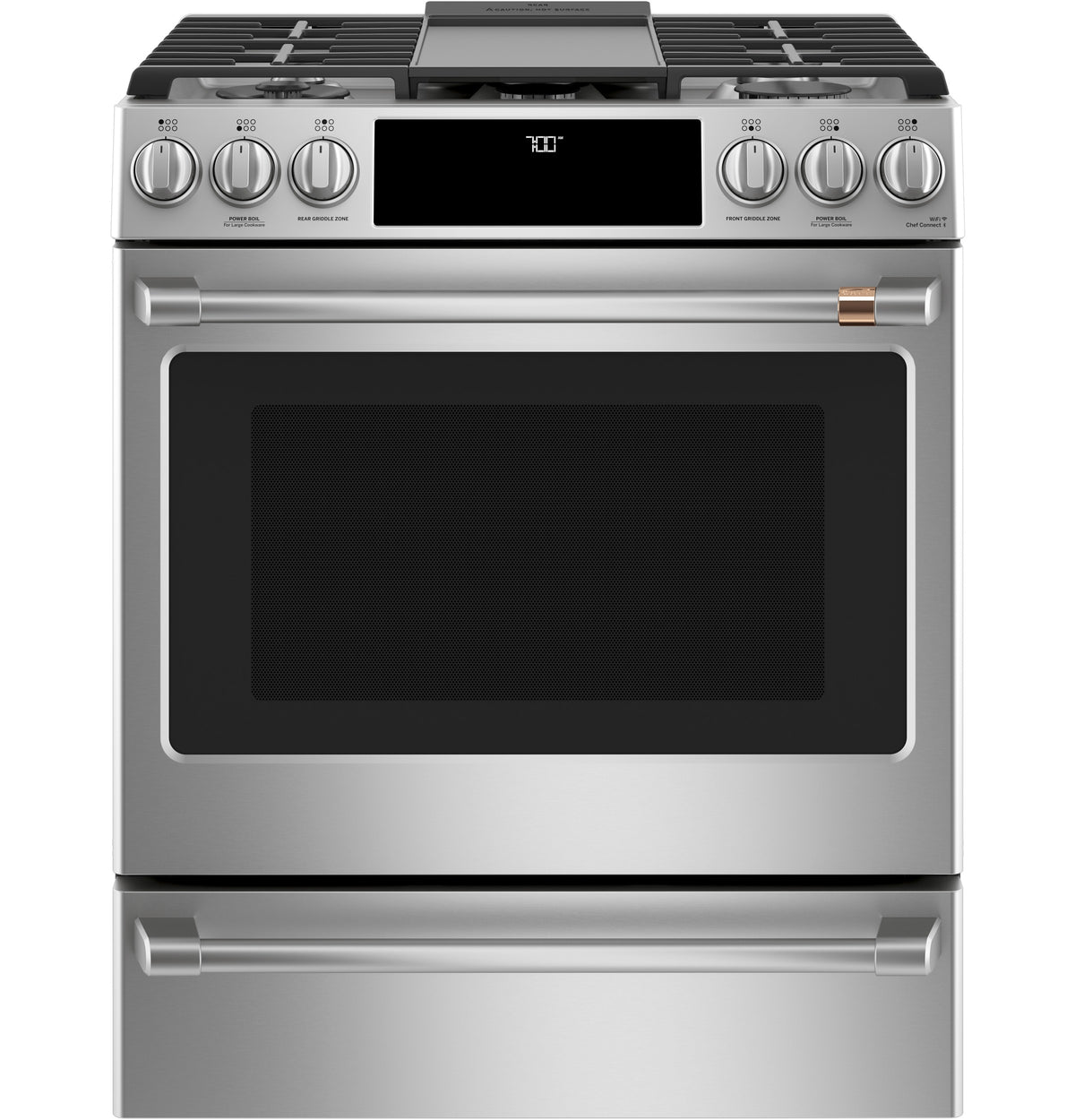 Café™ Stainless Steel 30" SlideIn Front Control Gas Oven with