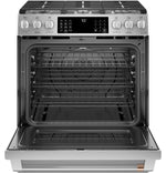 Café™ Stainless Steel 30" Slide-In Front Control Gas Oven with Convection Range and Air Fry (5.6 Cu.Ft) - CCGS700P2MS1