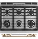 Café™ Matte White 30'' Slide-In Front Control Gas Oven with Convection Range and Air Fry (5.6 Cu.Ft) - CCGS700P4MW2