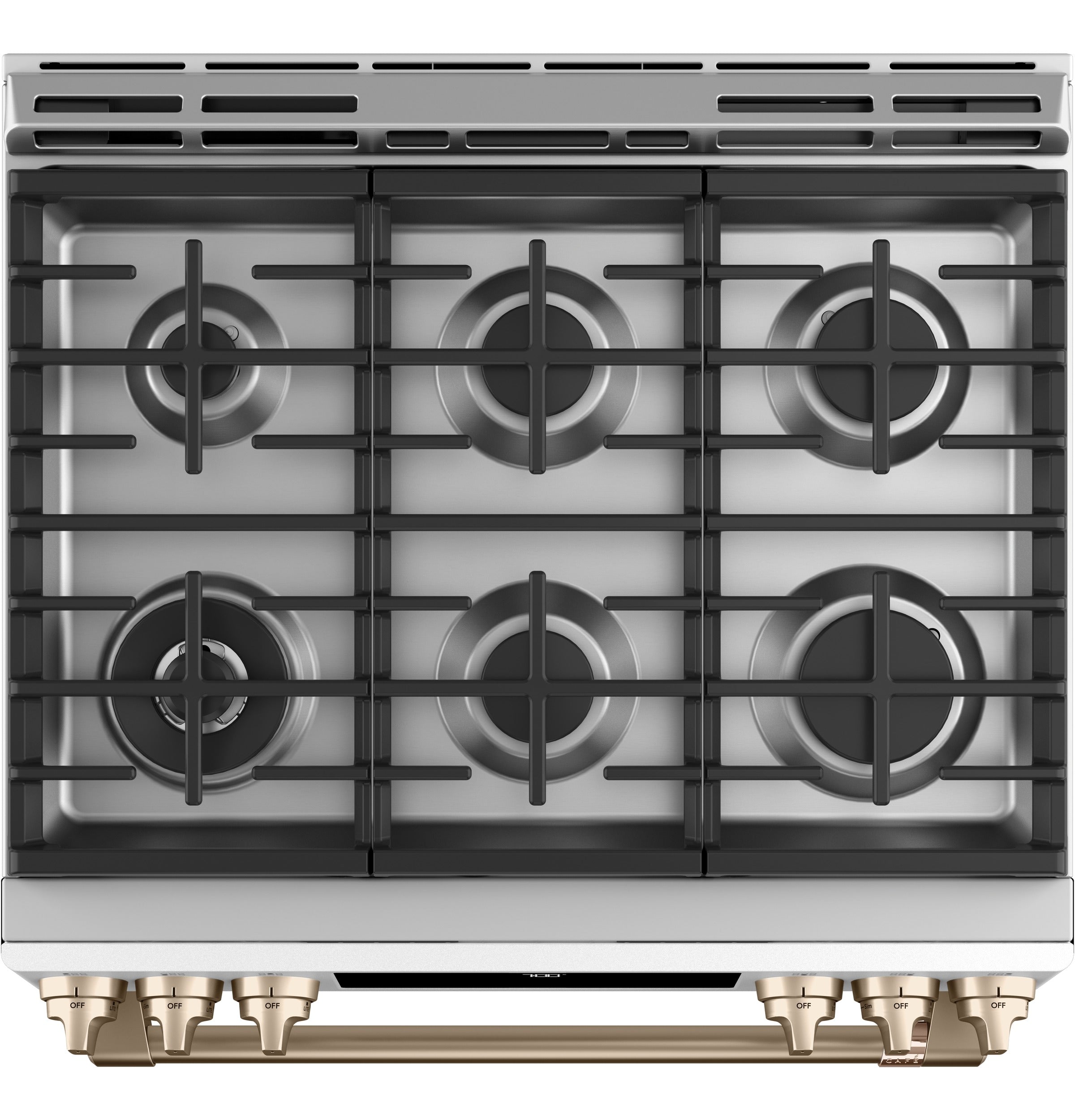 Café™ Matte White 30'' Slide-In Front Control Gas Oven with Convection Range and Air Fry (5.6 Cu.Ft) - CCGS700P4MW2