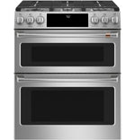 Café™ Stainless Steel 30" Slide-In Front Control Gas Double Oven with Convection Range and Air Fry (6.7 Cu.Ft) - CCGS750P2MS1