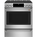 Café™ Stainless Steel 30" Slide-In Front Control Induction and Convection Range with Warming Drawer (5.7 Cu.Ft) - CCHS900P2MS1