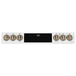 Café™ Matte White 30'' Slide-In Front Control Induction and Convection Range with Warming Drawer (5.7 Cu.Ft) - CCHS900P4MW2